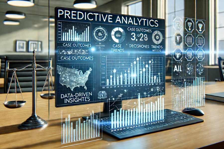 Representación gráfica de un sistema de análisis predictivo legal