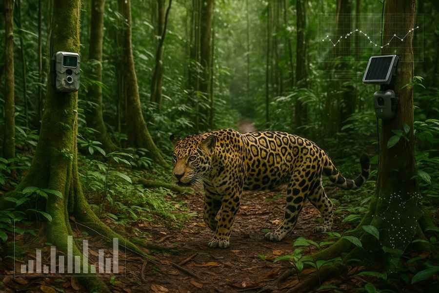 Monitoreo inteligente de biodiversidad mediante cámaras trampa conectadas a IA.