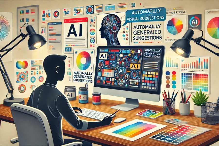 Herramientas de inteligencia artificial para el diseño gráfico en acción.