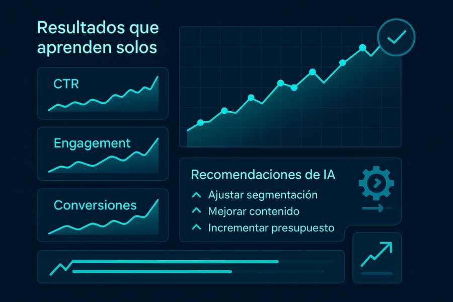 Análisis de resultados de una campaña de publicidad nativa potenciada por inteligencia artificial.