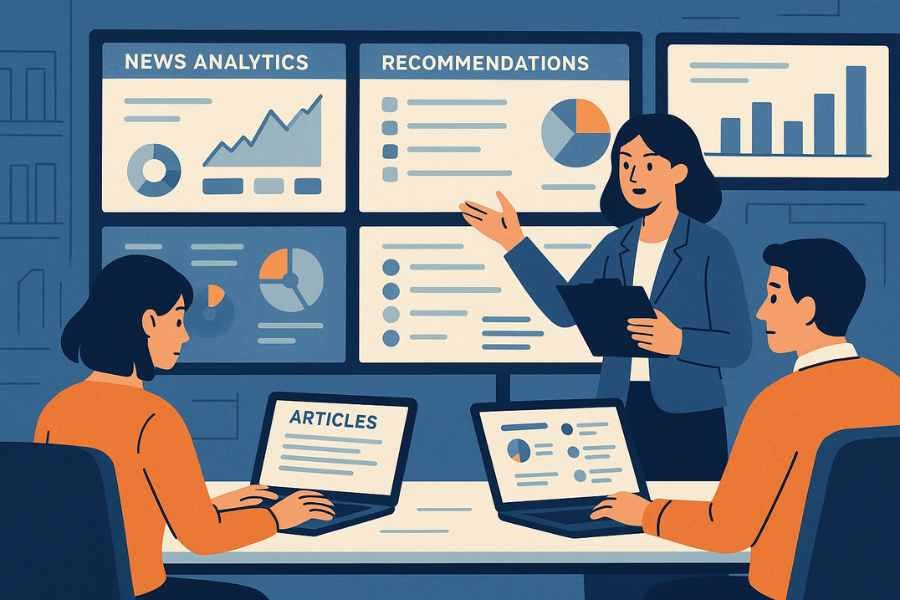 Gráfico visual con métricas clave de monetización impulsadas por recomendaciones personalizadas: CTR, tiempo en página, ARPU.