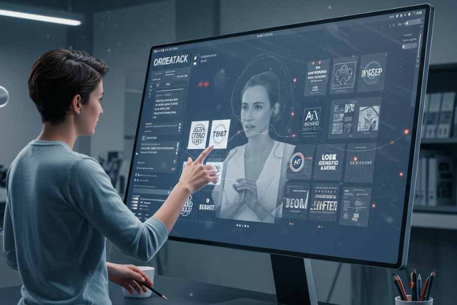 Futuro del diseño gráfico impulsado por inteligencia artificial.