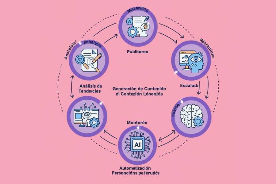 Ciclo completo de marketing de contenidos automatizado con IA