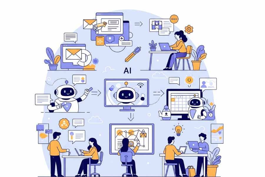 "Automatización de procesos de marketing con inteligencia artificial."