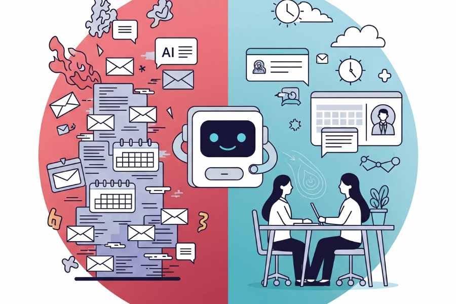 "Automatización de tareas repetitivas con inteligencia artificial en la planificación semanal."