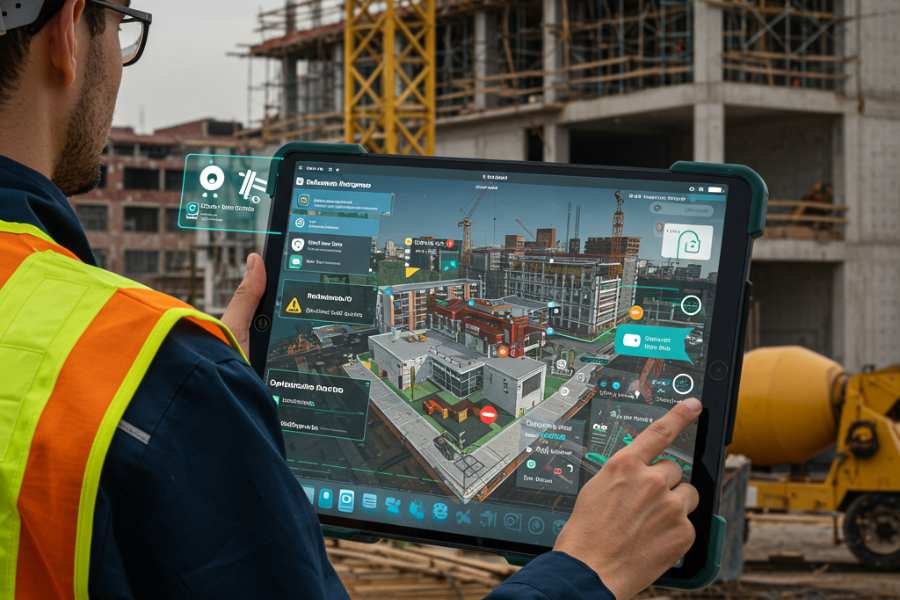 Asistente virtual con IA respondiendo preguntas sobre simulaciones de proyecto en tiempo real